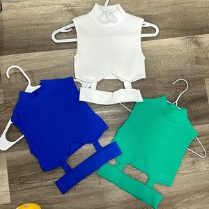 Bundle of 3 spandex crop top